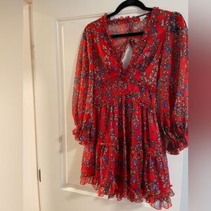 Angel Biba Red longsleeve short dress